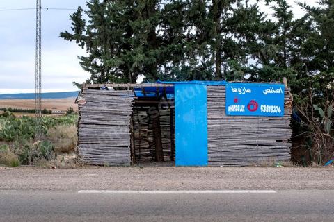 10 décembre 2020 : sur la route de Haidra, un stand de vente d'essence de contrebande venant de l'Algérie. L'essence algérienne vendue dans des bidons en plastique revient à 1dt250 le litre contre près de 2 dt dans les stations services.