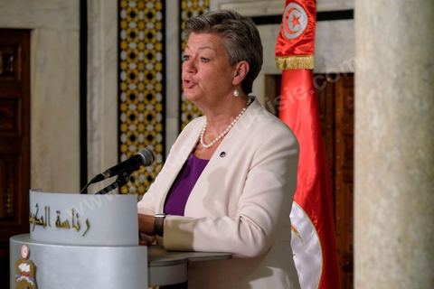 Press declaration at the  HoGovernment. Ylva Johansson, European Commissioner for Home Affairs, and Luciana Lamorgese, Interior Ministery of Italia, will visit Tunisia on Thursday 20 May 2021.