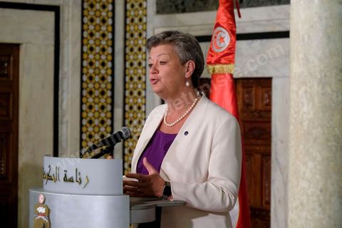 Press declaration at the  HoGovernment. Ylva Johansson, European Commissioner for Home Affairs, and Luciana Lamorgese, Interior Ministery of Italia, will visit Tunisia on Thursday 20 May 2021.