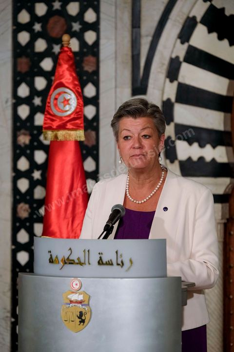 Press declaration at the  HoGovernment. Ylva Johansson, European Commissioner for Home Affairs, and Luciana Lamorgese, Interior Ministery of Italia, will visit Tunisia on Thursday 20 May 2021.