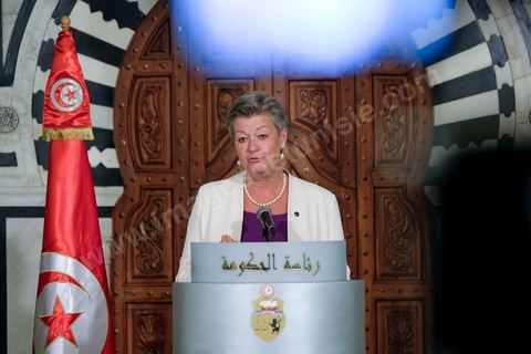 Press declaration at the  HoGovernment. Ylva Johansson, European Commissioner for Home Affairs, and Luciana Lamorgese, Interior Ministery of Italia, will visit Tunisia on Thursday 20 May 2021.