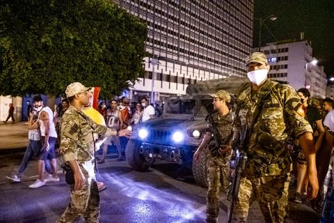 July 25, 2021: Following the broadcast of Kais Saied’s statement, several thousand Tunisians took to the streets to celebrate what appears to be a “constitutional coup” and to welcome the military personnel who had taken up positions at the top of Habib Bourguiba Avenue in Tunis.  President Kaïs Saïed convened an emergency meeting this evening with security and military leaders and senior officials, during which he announced several decisions “in accordance with the Constitution,” the main ones being the suspension of Parliament and all its activities, the dismissal of the head of government, the dissolution of the government, and the President of the Republic will appoint a new head of government and members of the government...