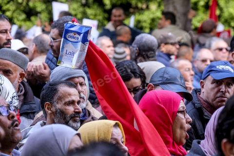 14 janvier 2023 : Tunis est sous haute tension, plusieurs appels à manifester contre le coup d'état du président Kais Saied du 25 juillet 2021, en ce jour d'anniversaire de la révolution tunisienne et du départ de Ben Ali en 2011. Plusieurs milliers de manifestants ont réussi, malgré l'interdction des manifestations, à rejoindre l'avenue Habib Bourguiba pour crier des slogans contre le Président en place. Le célèbre "dégage" tunisien a raisonné toute la journée chez les partisans du Front du Salut, majoritairmeent des nahdaouis, déplorant une situation économique et sociale très inquiétante en Tunisie. 