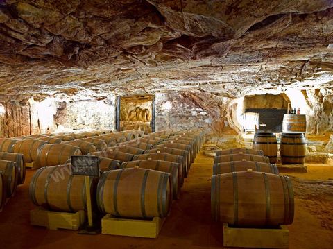 La cave de La Fontaine aux mille Amphores à Megrine, près de Tunis, est devenue un haut lieu de l’élevage et du vieillissement des vins. Il s'agit d'une cave souterraine creusée dans la roche. Les Vignerons de Carthage UCCV