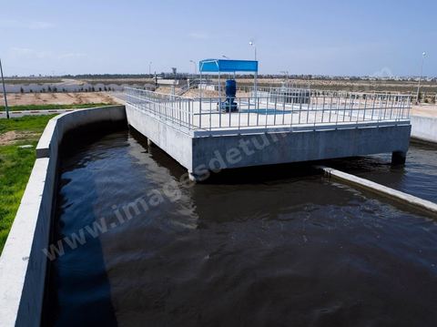 Station d'épuration et de traitement des eaux près de Mareth dans le sud-est