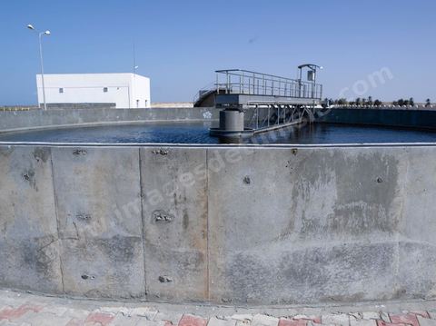 Station d'épuration et de traitement des eaux près de Mareth dans le sud-est