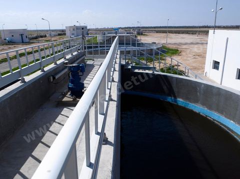 Station d'épuration et de traitement des eaux près de Mareth dans le sud-est