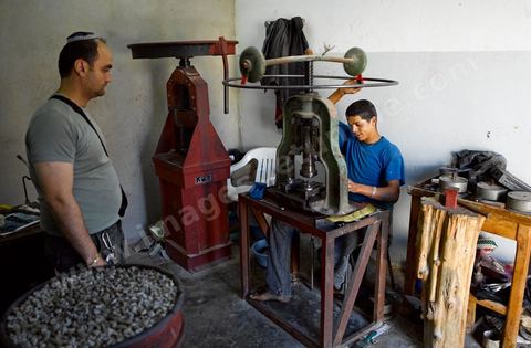 Atelier de bijouterie dans le quartier juif de Hara Kebira dasn la banlieue de Houmt Souk sur l'île de Djerba