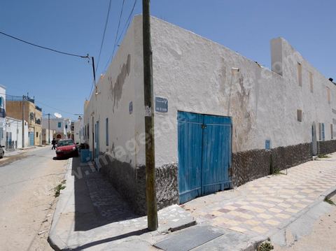 rue du quartier juif de Hara Kebira dans la banlieue de Houmt Souk sur l'île de Djerba