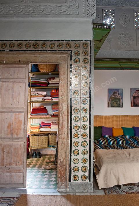 Chambre à coucher dans la Maison de Marouane et Sondos Ben Milled dans la medina de Tunis