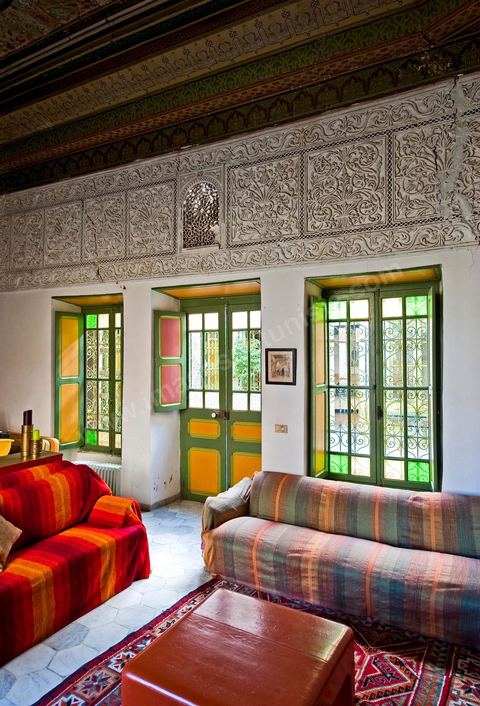 Salon dans la Maison de Marouane et Sondos Ben Milled dans la medina de Tunis