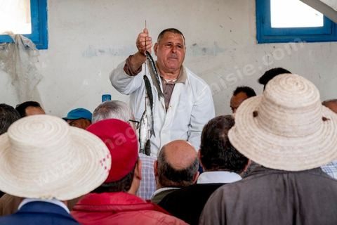 Criée aux poissons au marché de Houmt Souk