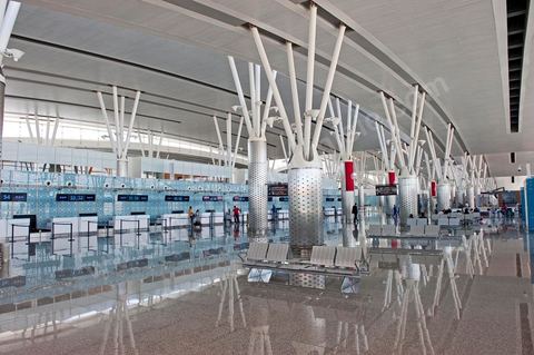 Hall d'enregistrement et départ. Aéroport international d'Enfidha Zine El Abidine Ben Ali