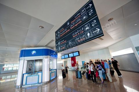 Hall d'arrivée des voyageurs à l'Aéroport international d'Enfidha Zine El Abidine Ben Ali