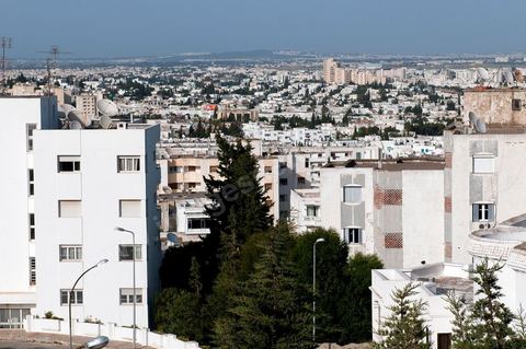 Vue générale sur les quartiers résidentiels de El Manar, El Menzah et Ennasr à Tunis