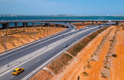 Aménagement autoroutier autour du pont de Radès sur la voie Tunis la Goulette