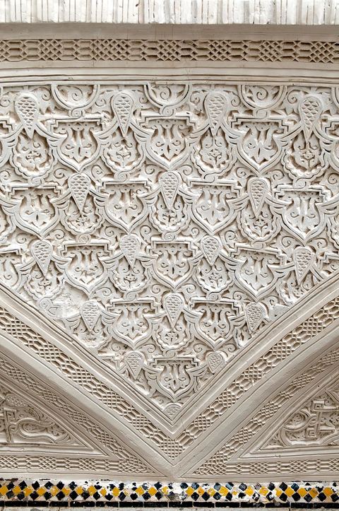 Intérieure de la Koubba du Belvédère après sa restauration - détail des plafonds en stuc