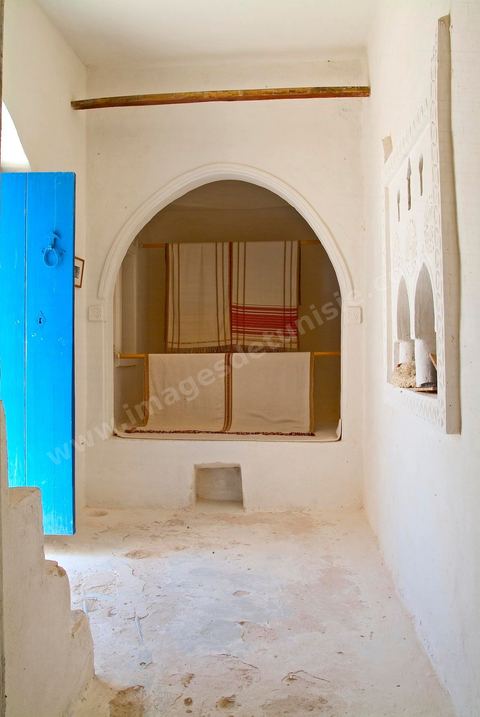 Pièce intérieure du Houch, maison traditionnelle djerbienne - Ile de Djerba