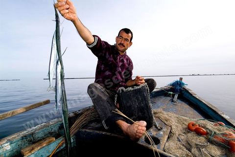Pêche dasn les pêcheries fixes près de Mellita sur l'île de djerba