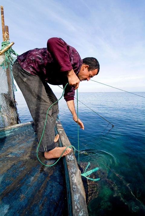 Pêche dasn les pêcheries fixes près de Mellita sur l'île de djerba