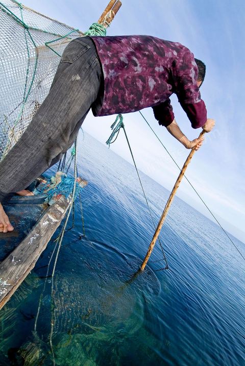 Pêche dasn les pêcheries fixes près de Mellita sur l'île de djerba