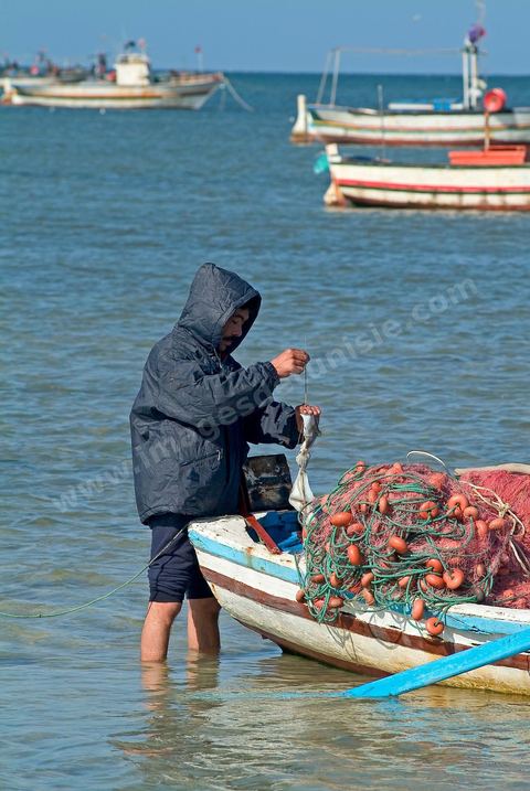 Peche traditionnelle dans les pecheries de Mellita - Ile de Djerba