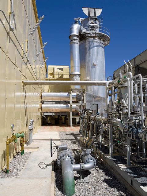 Station de compression de gaz  El Haouaria - Reseau de transport du Gaz entre la Libye et Italie