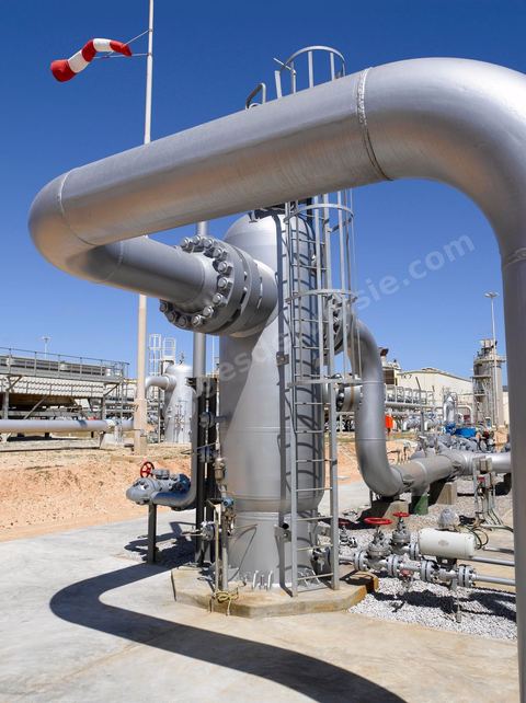 Station de compression de gaz  El Haouaria - Reseau de transport du Gaz entre la Libye et Italie