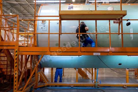Site de production de Aérolia dans la banlieue sud de Tunis au coeur du nouveau concept de pôle aéronautique développé depuis 2009. Ce site de la filiale de Airbus Industrie produit des éléments des nouveaux Airbus A320. 