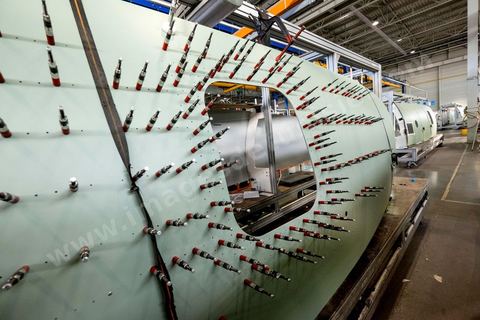 Site de production de Aérolia dans la banlieue sud de Tunis au coeur du nouveau concept de pôle aéronautique développé depuis 2009. Ce site de la filiale de Airbus Industrie produit des éléments des nouveaux Airbus A320. 