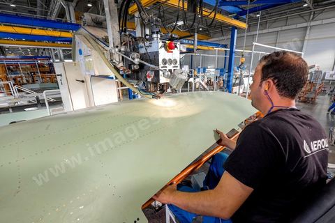 Site de production de Aérolia dans la banlieue sud de Tunis au coeur du nouveau concept de pôle aéronautique développé depuis 2009. Ce site de la filiale de Airbus Industrie produit des éléments des nouveaux Airbus A320. 