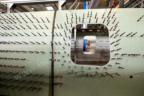 Site de production de Aérolia dans la banlieue sud de Tunis au coeur du nouveau concept de pôle aéronautique développé depuis 2009. Ce site de la filiale de Airbus Industrie produit des éléments des nouveaux Airbus A320. 