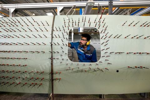 Site de production de Aérolia dans la banlieue sud de Tunis au coeur du nouveau concept de pôle aéronautique développé depuis 2009. Ce site de la filiale de Airbus Industrie produit des éléments des nouveaux Airbus A320. 