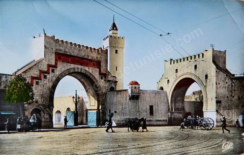 Tunis - Bab El Kadra - 1956 - Carte postale ancienne Tunisie