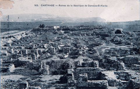 Ruines de la Basilique Damous El Karita à Carthage - Carte postale ancienne Tunisie