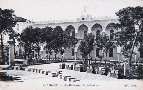 Carthage - Jardin du musée de saint-louis - Carte postale ancienne Tunisie