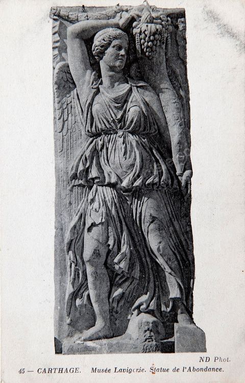 Statue de l'Abondance Musée Lavigerie à Carthage - Carte postale ancienne Tunisie
