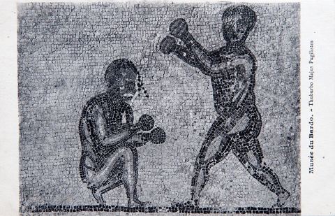 Mosaïques des Pugilistes au musée du Bardo à Tunis - Carte postale ancienne Tunisie