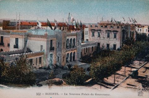 Le nouveau palais du gouverneur Bizerte 1925 - Carte postale ancienne Tunisie