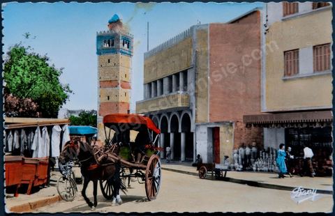 La mosquée de Bizerte - Carte postale ancienne Tunisie