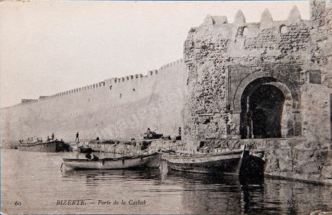 Porte de la Kasbah à Bizerte - Carte postale ancienne Tunisie