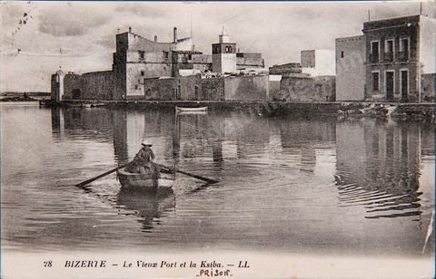 Le vieux port et la Ksiba à Bizerte 1933 - Carte postale ancienne Tunisie