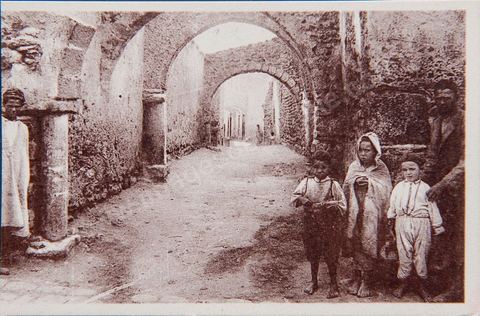Lion Street in the Medina of Bizerte - Vintage postcard from Tunisia