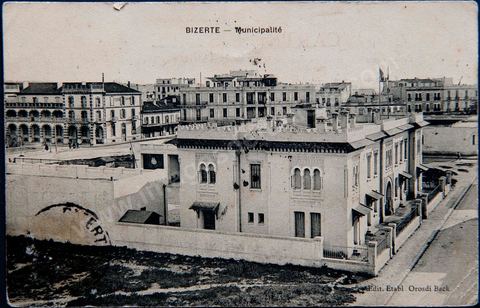Municipality of Bizerte, 1910 - Vintage Postcard from Tunisia