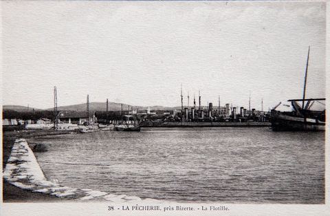 The Fishing Village in Bizerte - Vintage Postcard from Tunisia