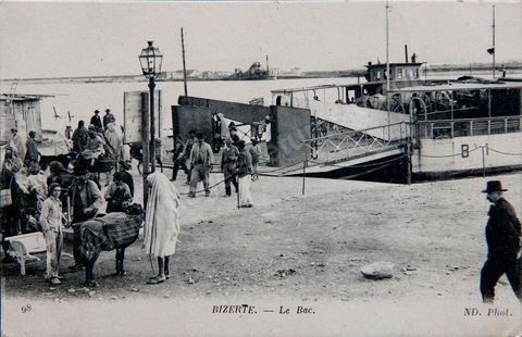 The Ferry to Bizerte  - Vintage Postcard from Tunisia
