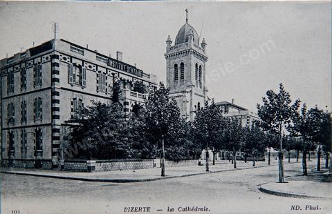 The Cathedral of Bizerte - Vintage Postcard from Tunisia