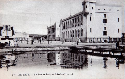 Ponty Bay and the Bizerte Admiralty - Vintage Postcard from Tunisia