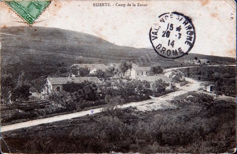 Zouaz Camp - Bizerte - 1914 - Vintage Postcard from Tunisia