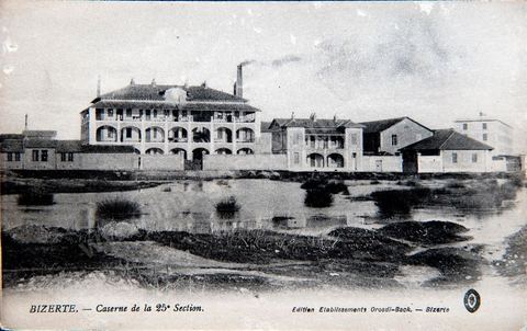 Barracks of the 25th Section - Bizerte - 1916 - Vintage Postcard from Tunisia